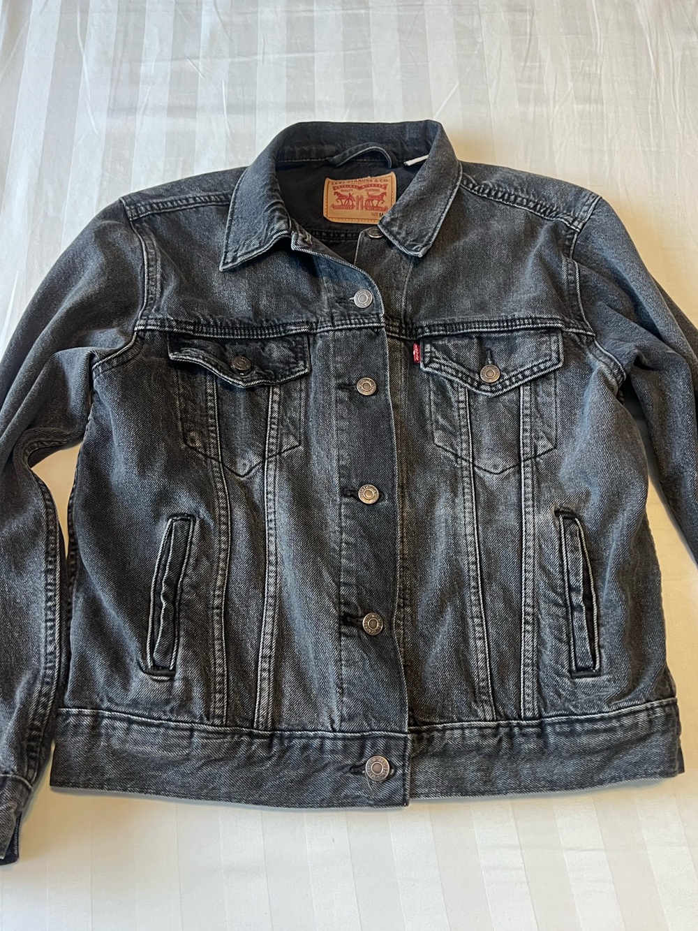 Levi's Women's Black Washed Denim Jacket - Trucker Style